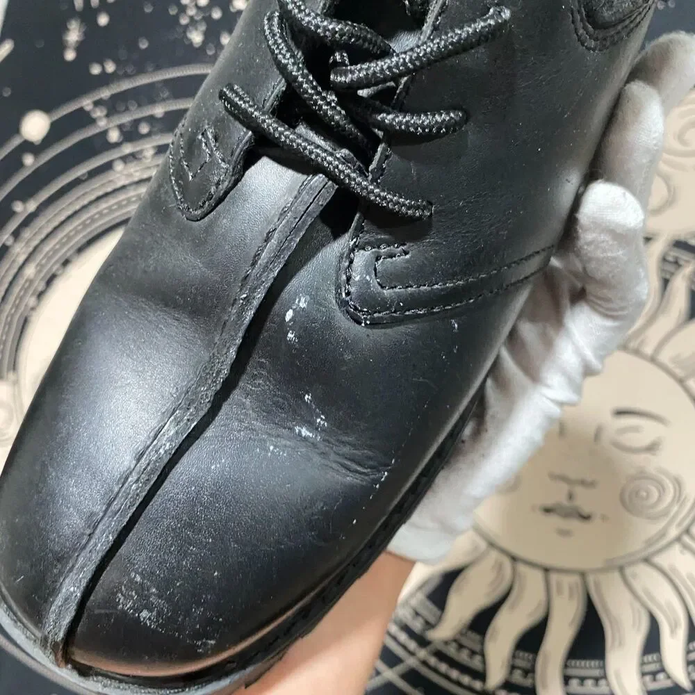Lugz Drifter MCODL-001 Sneaker Shoes Men's 7.5 Black Leather Lace-Up Casual